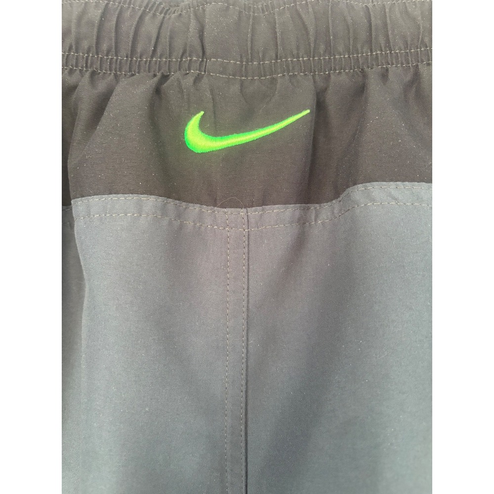 Nike‎ Mens Swim Trunks Board Shorts Black Neon Green Grey Size Small Mesh Liner - Picture 4 of 9